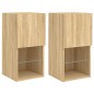 vidaXL TV-Schränke mit LED-Leuchten 2 Stk. Sonoma-Eiche 30,5x30x60 cm vidaXL TV-Schränke mit LED-Leuchten 2 Stk. Sonoma-Eiche 30,5x30x60 cm