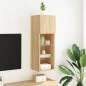 vidaXL TV-Schrank mit LED-Leuchten Sonoma-Eiche 30,5x30x90 cm vidaXL TV-Schrank mit LED-Leuchten Sonoma-Eiche 30,5x30x90 cm