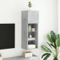 vidaXL TV-Schrank mit LED-Leuchten Betongrau 30,5x30x90 cm vidaXL TV-Schrank mit LED-Leuchten Betongrau 30,5x30x90 cm