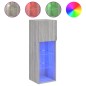 vidaXL TV-Schrank mit LED-Leuchten Grau Sonoma 30,5x30x90 cm vidaXL TV-Schrank mit LED-Leuchten Grau Sonoma 30,5x30x90 cm