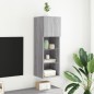 vidaXL TV-Schrank mit LED-Leuchten Grau Sonoma 30,5x30x90 cm vidaXL TV-Schrank mit LED-Leuchten Grau Sonoma 30,5x30x90 cm