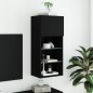 vidaXL TV-Schrank mit LED-Leuchten Schwarz 40,5x30x90 cm vidaXL TV-Schrank mit LED-Leuchten Schwarz 40,5x30x90 cm