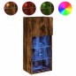 vidaXL TV-Schrank mit LED-Leuchten Räuchereiche 40,5x30x90 cm vidaXL TV-Schrank mit LED-Leuchten Räuchereiche 40,5x30x90 cm