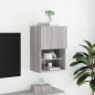 vidaXL TV-Schrank mit LED-Leuchten Grau Sonoma 40,5x30x60 cm vidaXL TV-Schrank mit LED-Leuchten Grau Sonoma 40,5x30x60 cm