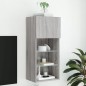 vidaXL TV-Schrank mit LED-Leuchten Grau Sonoma 40,5x30x90 cm vidaXL TV-Schrank mit LED-Leuchten Grau Sonoma 40,5x30x90 cm