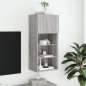 vidaXL TV-Schrank mit LED-Leuchten Grau Sonoma 40,5x30x90 cm vidaXL TV-Schrank mit LED-Leuchten Grau Sonoma 40,5x30x90 cm