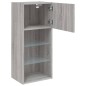 vidaXL TV-Schrank mit LED-Leuchten Grau Sonoma 40,5x30x90 cm vidaXL TV-Schrank mit LED-Leuchten Grau Sonoma 40,5x30x90 cm