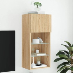 vidaXL TV-Schrank mit LED-Leuchten Sonoma-Eiche 40,5x30x90 cm