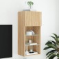 vidaXL TV-Schrank mit LED-Leuchten Sonoma-Eiche 40,5x30x90 cm