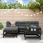 vidaXL 5-tlg. Garten-Lounge-Set Schwarz Massivholz Kiefer vidaXL 5-tlg. Garten-Lounge-Set Schwarz Massivholz Kiefer