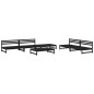 vidaXL 6-tlg. Garten-Lounge-Set Schwarz Massivholz Kiefer vidaXL 6-tlg. Garten-Lounge-Set Schwarz Massivholz Kiefer