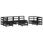 vidaXL 8-tlg. Garten-Lounge-Set Schwarz Massivholz Kiefer vidaXL 8-tlg. Garten-Lounge-Set Schwarz Massivholz Kiefer