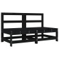 vidaXL 8-tlg. Garten-Lounge-Set Schwarz Massivholz Kiefer vidaXL 8-tlg. Garten-Lounge-Set Schwarz Massivholz Kiefer