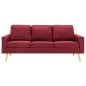 vidaXL 3-Sitzer-Sofa Weinrot Stoff vidaXL 3-Sitzer-Sofa Weinrot Stoff