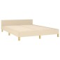 vidaXL Bettgestell mit Kopfteil Creme 140x190 cm Stoff vidaXL Bettgestell mit Kopfteil Creme 140x190 cm Stoff