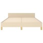 vidaXL Bettgestell mit Kopfteil Creme 140x190 cm Stoff vidaXL Bettgestell mit Kopfteil Creme 140x190 cm Stoff