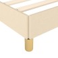 vidaXL Bettgestell mit Kopfteil Creme 140x190 cm Stoff vidaXL Bettgestell mit Kopfteil Creme 140x190 cm Stoff