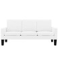 vidaXL 3-Sitzer-Sofa Weiß Kunstleder vidaXL 3-Sitzer-Sofa Weiß Kunstleder