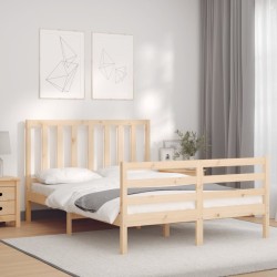 vidaXL Massivholzbett ohne Matratze 140x190 cm Kiefernholz