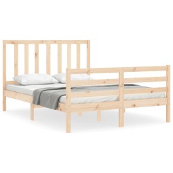 vidaXL Massivholzbett ohne Matratze 140x190 cm Kiefernholz