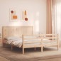 vidaXL Massivholzbett mit Kopfteil 160x200 cm vidaXL Massivholzbett mit Kopfteil 160x200 cm