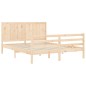 vidaXL Massivholzbett mit Kopfteil 160x200 cm vidaXL Massivholzbett mit Kopfteil 160x200 cm