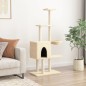 vidaXL Kratzbaum mit Sisal-Kratzsäulen Creme 145 cm vidaXL Kratzbaum mit Sisal-Kratzsäulen Creme 145 cm