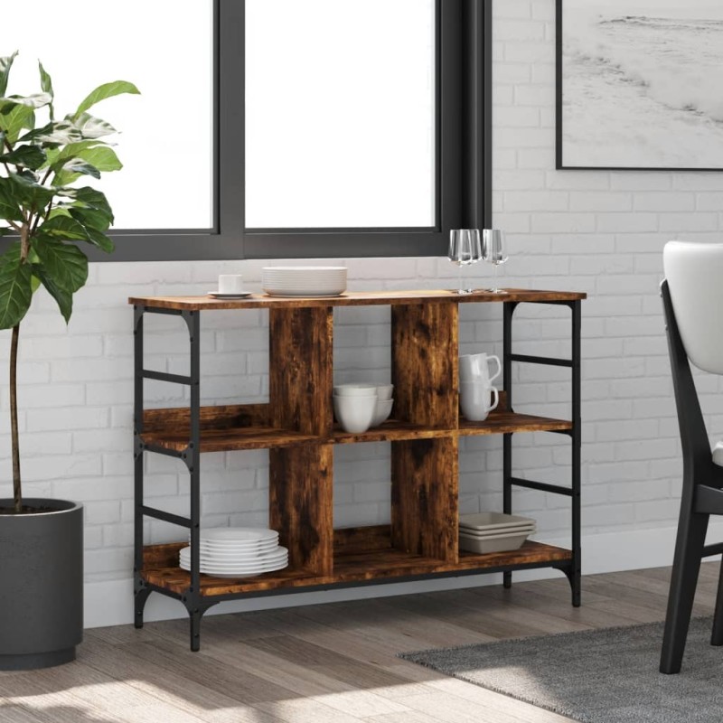 vidaXL Sideboard Räuchereiche 102x32x73,5 cm Holzwerkstoff vidaXL Sideboard Räuchereiche 102x32x73,5 cm Holzwerkstoff