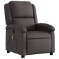 vidaXL Massagesessel Dunkelbraun Echtleder vidaXL Massagesessel Dunkelbraun Echtleder