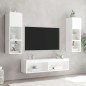 vidaXL TV-Schrank mit LED-Leuchten Weiß 60x30x30 cm vidaXL TV-Schrank mit LED-Leuchten Weiß 60x30x30 cm