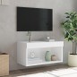 vidaXL TV-Schrank mit LED-Leuchten Weiß 60x30x30 cm vidaXL TV-Schrank mit LED-Leuchten Weiß 60x30x30 cm