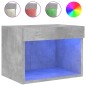 vidaXL Wand-Nachttisch mit LED-Leuchten Betongrau vidaXL Wand-Nachttisch mit LED-Leuchten Betongrau