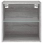 vidaXL Wand-Nachttisch mit LED-Leuchten Grau Sonoma vidaXL Wand-Nachttisch mit LED-Leuchten Grau Sonoma