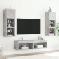 vidaXL TV-Schrank mit LED-Leuchten Betongrau 60x30x30 cm vidaXL TV-Schrank mit LED-Leuchten Betongrau 60x30x30 cm