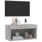vidaXL TV-Schrank mit LED-Leuchten Betongrau 60x30x30 cm vidaXL TV-Schrank mit LED-Leuchten Betongrau 60x30x30 cm