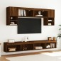 vidaXL TV-Schrank mit LED-Leuchten Braun Eichen-Optik 100x30x30 cm vidaXL TV-Schrank mit LED-Leuchten Braun Eichen-Optik 100x30x30 cm