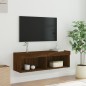 vidaXL TV-Schrank mit LED-Leuchten Braun Eichen-Optik 100x30x30 cm vidaXL TV-Schrank mit LED-Leuchten Braun Eichen-Optik 100x30x30 cm
