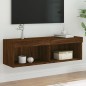 vidaXL TV-Schrank mit LED-Leuchten Braun Eichen-Optik 100x30x30 cm vidaXL TV-Schrank mit LED-Leuchten Braun Eichen-Optik 100x30x30 cm