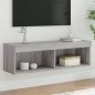 vidaXL TV-Schrank mit LED-Leuchten Grau Sonoma 100x30x30 cm vidaXL TV-Schrank mit LED-Leuchten Grau Sonoma 100x30x30 cm