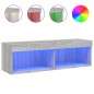 vidaXL TV-Schrank mit LED-Leuchten Grau Sonoma 100x30x30 cm vidaXL TV-Schrank mit LED-Leuchten Grau Sonoma 100x30x30 cm