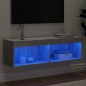vidaXL TV-Schrank mit LED-Leuchten Grau Sonoma 100x30x30 cm vidaXL TV-Schrank mit LED-Leuchten Grau Sonoma 100x30x30 cm