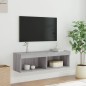 vidaXL TV-Schrank mit LED-Leuchten Grau Sonoma 100x30x30 cm vidaXL TV-Schrank mit LED-Leuchten Grau Sonoma 100x30x30 cm