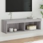 vidaXL TV-Schrank mit LED-Leuchten Grau Sonoma 100x30x30 cm vidaXL TV-Schrank mit LED-Leuchten Grau Sonoma 100x30x30 cm
