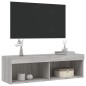 vidaXL TV-Schrank mit LED-Leuchten Grau Sonoma 100x30x30 cm vidaXL TV-Schrank mit LED-Leuchten Grau Sonoma 100x30x30 cm