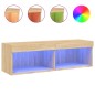 vidaXL TV-Schrank mit LED-Leuchten Sonoma-Eiche 100x30x30 cm vidaXL TV-Schrank mit LED-Leuchten Sonoma-Eiche 100x30x30 cm