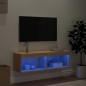 vidaXL TV-Schrank mit LED-Leuchten Sonoma-Eiche 100x30x30 cm vidaXL TV-Schrank mit LED-Leuchten Sonoma-Eiche 100x30x30 cm