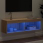 vidaXL TV-Schrank mit LED-Leuchten Sonoma-Eiche 100x30x30 cm vidaXL TV-Schrank mit LED-Leuchten Sonoma-Eiche 100x30x30 cm