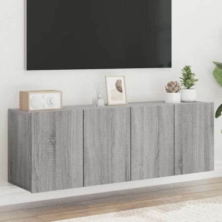 vidaXL TV-Wandschränke 2 Stk. Grau Sonoma 60x30x41 cm