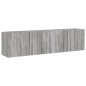 vidaXL TV-Wandschränke 2 Stk. Grau Sonoma 80x30x41 cm vidaXL TV-Wandschränke 2 Stk. Grau Sonoma 80x30x41 cm
