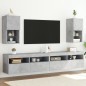vidaXL TV-Schränke mit LED-Leuchten 2 Stk. Betongrau 30,5x30x60 cm vidaXL TV-Schränke mit LED-Leuchten 2 Stk. Betongrau 30,5x30x60 cm